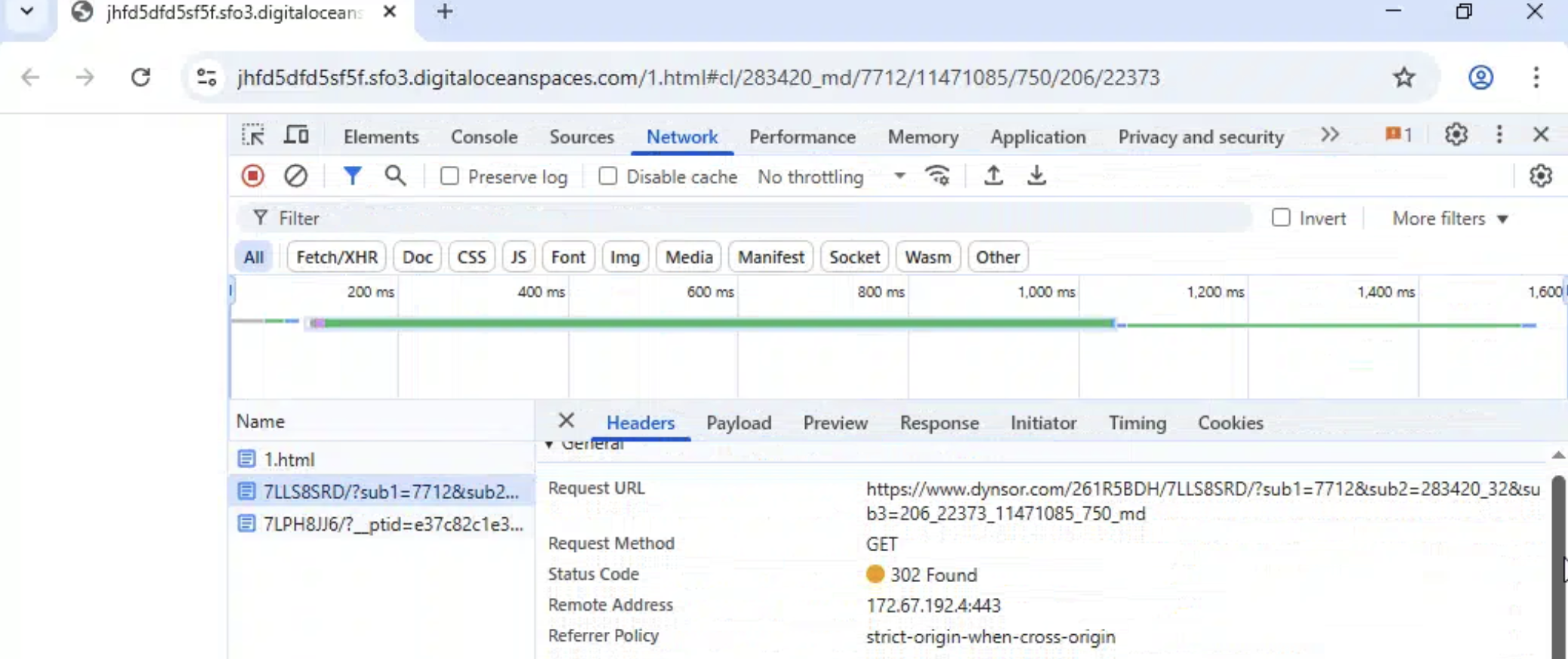 302 redirect to dynsor