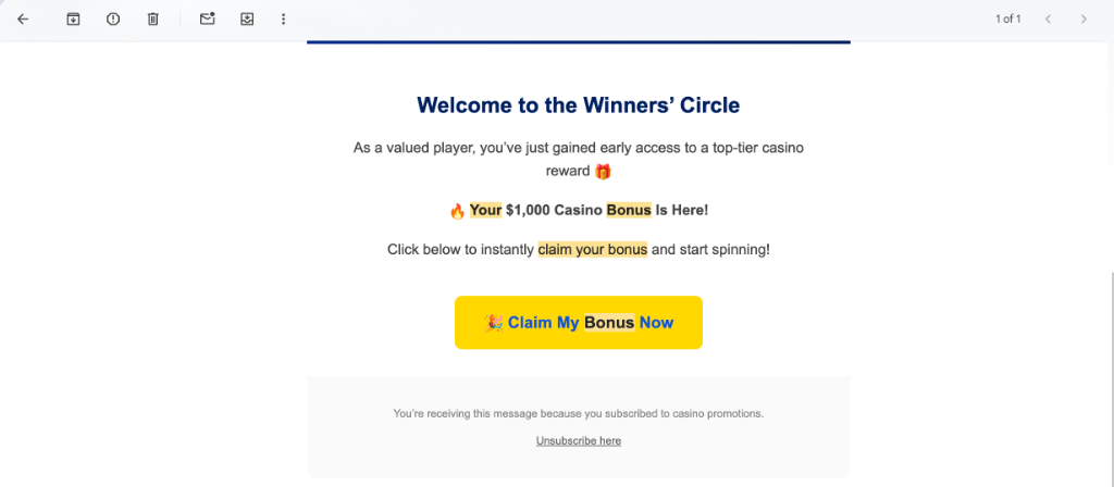 Casino Bonus Body Lure
