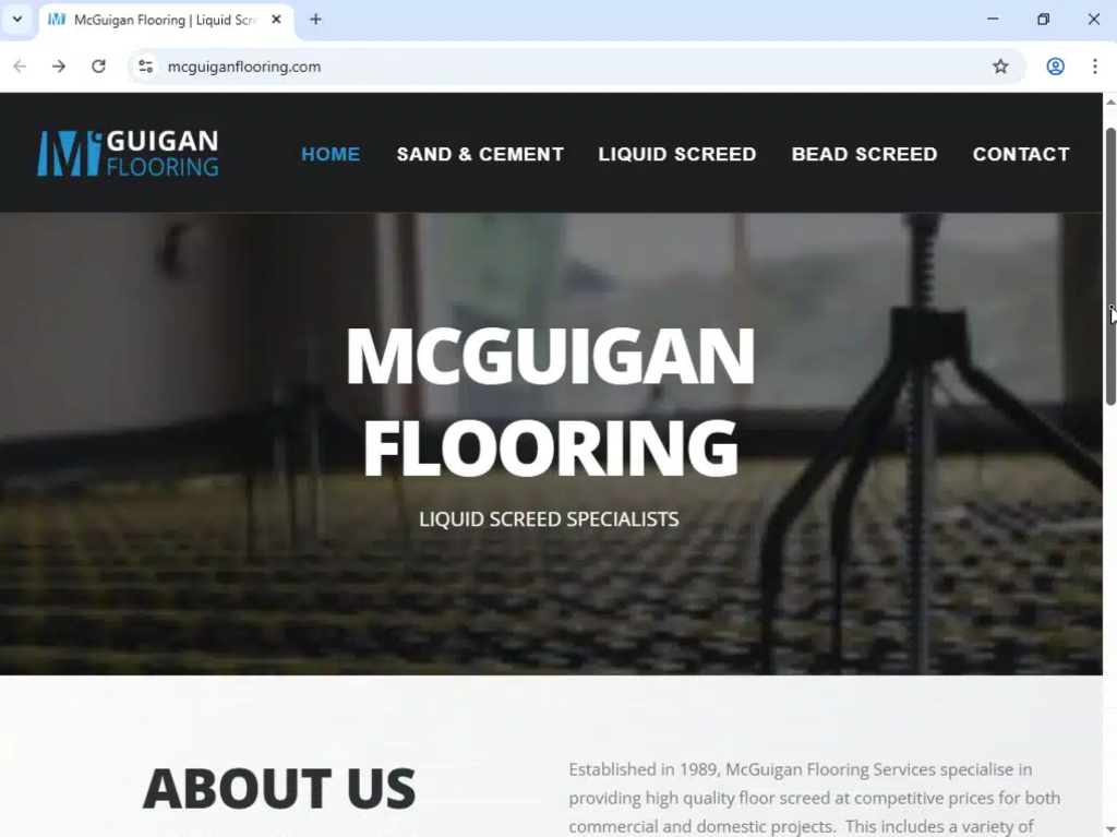 McGuigan Flooring business homepage