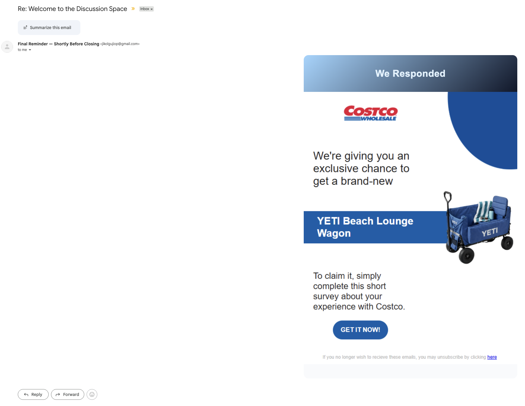 Spammy email